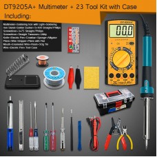 Electric Soldering Iron Kit w/ Soldering Iron with Light DT-9205A+ Multimeter Tool Box Version                  