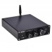 100W*2 Bluetooth HiFi Amplifier DAC Headphone Amplifier Amp BT5.0 PA-01 Black + Power Cord Adapter