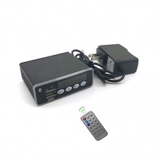 Bluetooth MP3 Decoder Board w/ Color Display Finished Black + 12V Power Cord + Remote Control 