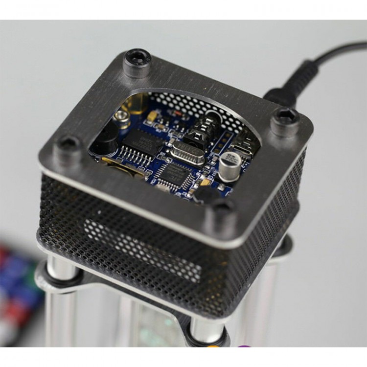 IV18 VFD Nixie Tube Clock Assembled with Aluminum Alloy Shell Power