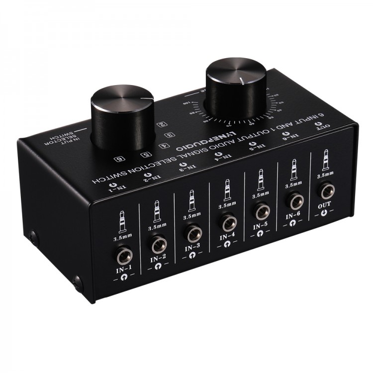Lossless Audio Input Signal Selector Audio Input Switch 6 IN & 1 OUT