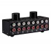 RCA Audio Selector Audio Input Signal Selector Switch Support 6 IN 2 OUT & 2 IN 6 OUT RCA Ports  