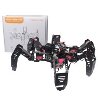 18DOF Hexapod Robot Spider Robot 2DOF PTZ with Main Board for Raspberry Pi 4B/1G Finished 