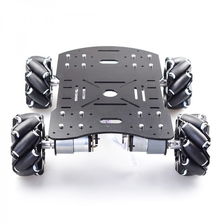 4WD 60mm Mecanum Wheel Robot Car Chassis Kit w/ MG513 Encoder Motor for ...