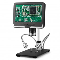 200X Andonstar Digital Microscope 2MP Support Image Reversal w/ Adjustable 7" Display 8 LEDs AD206 