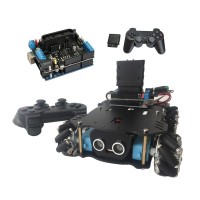 4WD Smart Car Chassis Mecanum Wheel Chassis Unfinished + Wireless Controller (No Ultrasonic Module)