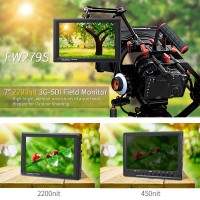 FEELWORLD FW279S Monitor 7 Inch 2200nit Daylight Viewable 3G-SDI Mini HDMI on Camera DSLR Field Monitor 4K HDMI 1920X1200 for Outdoor