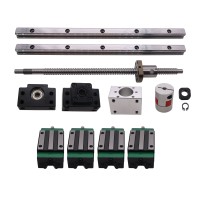 CNC Square Linear Guide HGH15CA 300mm + SFU 1204 Ballscrew Set 300mm with BK BF 10 Coupler 