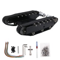 Metal RC Tank Chassis Smart Robot Chassis KT100 with 37# Motors Hall Encoder Finished for DIY