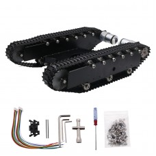 Metal RC Tank Chassis Smart Robot Chassis KT100 with 37# Motors Hall Encoder Finished for DIY