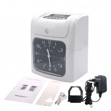 Time Card Machine Employee Time Clock Time Card Clock w/ 50 Time Cards & 2 Keys & 1 Ribbon 