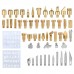 55pcs Wood Burning Pen Tips Pyrography Wood Burning Tool Tips w/ 2pcs Drawing Templates Storage Box 