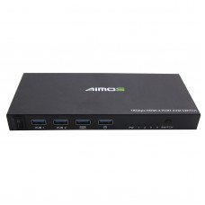 4 Port HDMI KVM Switch 4 IN 1 OUT For 4Kx2K Support 18Gbps/ HDMI 2.0/ HDCP 2.2 AM-KVM401