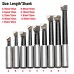 9Pcs 2" Precise R8 Boring Head R8 Shank Carbide Boring Bar Set Boring Tool for Milling Machine