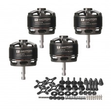 4pcs T-Motor Brushless Motor 1450KV Long Shaft For Small 3D Trainer Slider (AS2308 KV1450)    