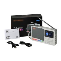 GTMEDIA D2 Portable Digital Radio DAB+ FM RDS w/ 2.4" LCD Color Display Support Bluetooth TF Card  