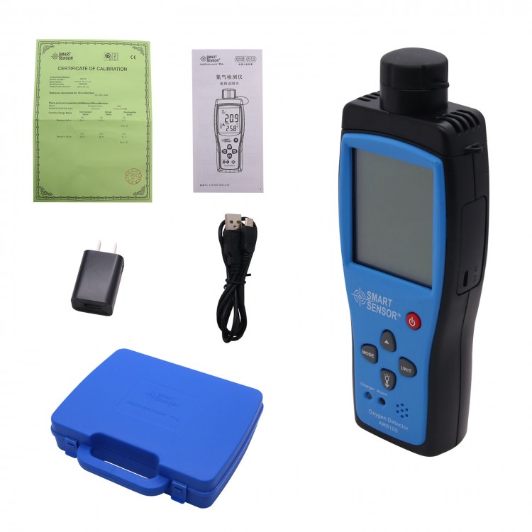 AR8100 Handheld Precision Oxygen Detectors O2 Meter Tester Gas Analyzer 0~25% 