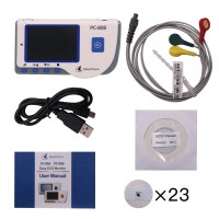 Handheld ECG Monitor Portable EKG Monitor Color Patient Monitor + Lead Cable & Electrode Pads PC-80B  