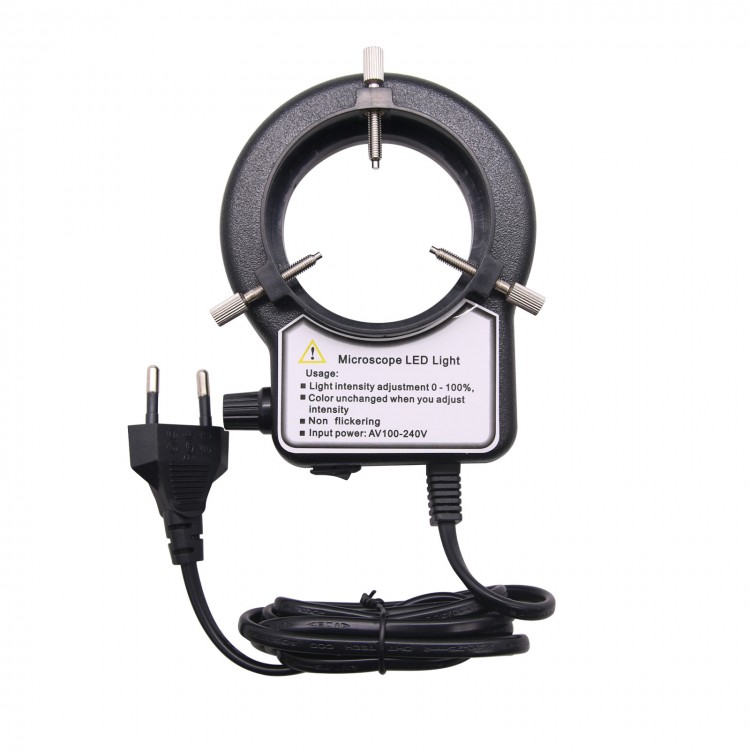 Microscope LED Ring Light 144LEDs Adjustable Ring Light Lamp