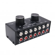 Audio Input Signal Selector Audio Input Switch RCA Audio Selector Switch 6 IN & 1 OUT 
