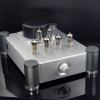 Vacuum Tube Preamplifier Tube Preamp 20Hz-30KHz Frequency Response with 6N4+12AU7 Tubes Assembled 