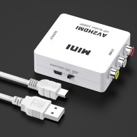 Mini AV2HDMI Converter AV to HDMI Adapter Converter 1080P Audio Video Synchronization