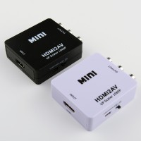 Mini HDMI2AV HDMI to AV Converter Adapter 1080P For PC Set Top Box Monitor 