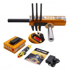 The Real AKS Long Range Gold Detector Golden 6 Antennas Plastic Case for Gold Silver + Filter 