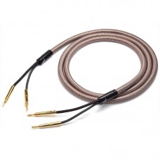 5U Hifi Speaker Cable Pure Copper Audio Speaker Wire with Gold plated Banana Plug T 2.5M                            