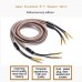 5U Hifi Speaker Cable Pure Copper Audio Speaker Wire with Gold plated Banana Plug T 2.5M                            