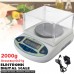 2000x0.01g Digital Lab Scale Balance Electronic Balance Scale Portable High Precision Jewelry Scale  