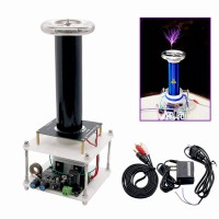 120V Solid Music Tesla Coil High-power DIY Lightning Model Educational Toy with Adapter