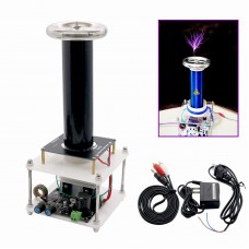 120V Solid Music Tesla Coil High-power DIY Lightning Model Educational Toy with Adapter