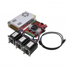 MACH3 USB 3-Axis CNC Kit TB6560 Stepper Motor Driver Board + 3pcs Nema23 Stepper Motor57+1pc Power