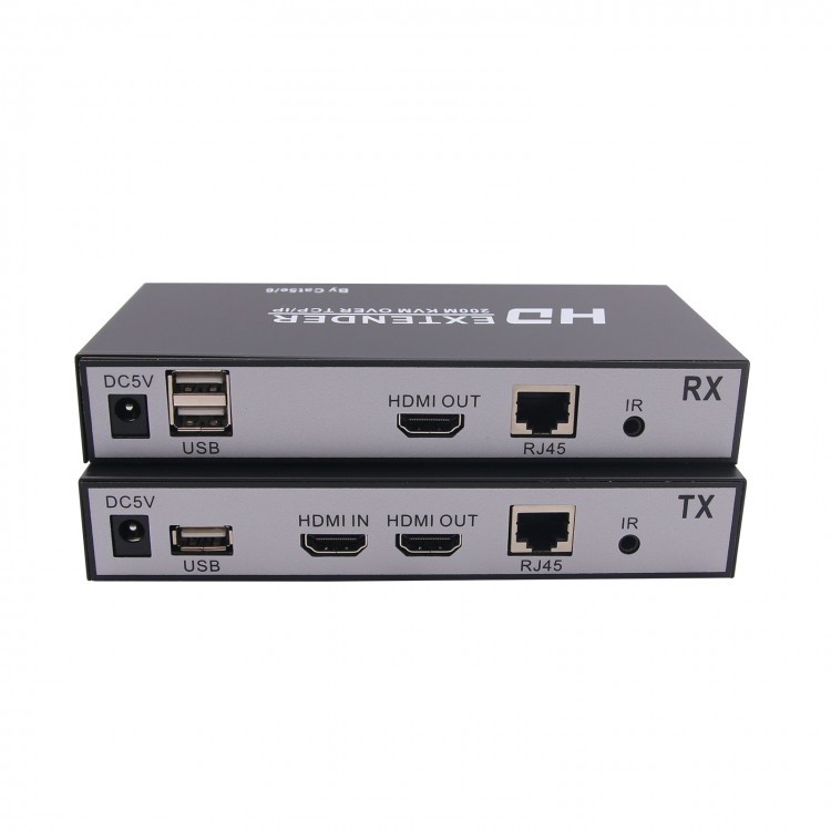HDMI KVM Extender 200M/656FT Over TCP/IP By Cat5e/6 Support 1080P
