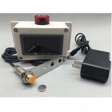 Hall Sensor Motor Speed Sensor with Display 50dB Low-Speed High-Speed Alarm For Magnetic Objects
