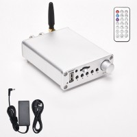 HiFi Bluetooth Amplifier TPA3116 50Wx2 BT5.0 For U Disk TF Card USB Decode (19V Power Supply)