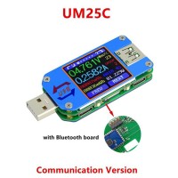 USB Voltage Current Tester USB Meter Tester USB2.0 Type-C USB Tester UM25C w/ Bluetooth Communication