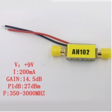 AH102 350-3000MHz Amplifier Module Medium Power RF Board Fixed Gain 13dB Single Power Supply 