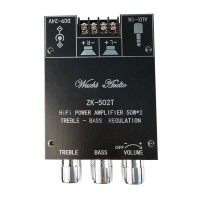 50W*2 HiFi Preamp Subwoofer Bluetooth Audio Amplifier Board BT5.0 Treble Bass Unassembled ZK-502T