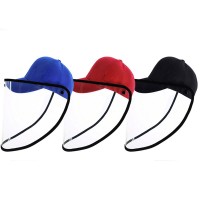 Clear Face Shield Baseball Hat Anti-Spitting Protective Hat Anti-Fog Face Shield Cap Removable PU463