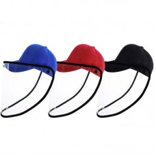 Clear Face Shield Baseball Hat Anti-Spitting Protective Hat Anti-Fog Face Shield Cap Removable PU463