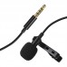 Clip On Lapel Microphone Clip 1.5M Wire with 3.5mm Connector For Livestream Recording PU424