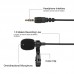 Clip On Lapel Microphone Clip 1.5M Wire with 3.5mm Connector For Livestream Recording PU424