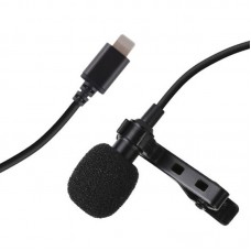 Lapel Microphone Clip Collar Microphone 1.5M with 8-Pin Connector For Livestream Recording PU426