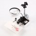 Desktop Magnifying Glass Plug Welding Repair Magnifier 3.5X 5X 8X with 6 LED Lights Auxiliary Clip 