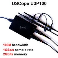 Portable Oscilloscope 2 Channel 100MHz 1GSa/s Sample Rate 2Gbit Memory USB3.0 DSCope U3P100