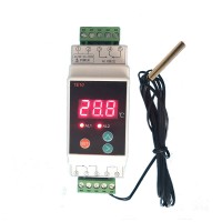 Digital Temperature Controller Guide Rail Style Adjustable Temperature with 2-Way Replay Output