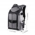 14W Solar Power Backpack Camera Backpack Bag Anti-Theft Large Capacity w/ Headphone USB Hole PU5012H