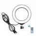 6.2" Ring Fill Light Dimmable LED Fill Light with Ball Head Remote Control For Video Live PU429B